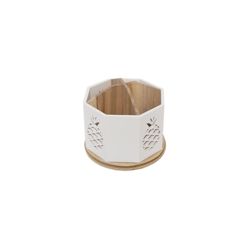 Porte-stylo fixe de bureau Brianne, Blanc