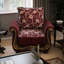 Fauteuil rembourré convertible, Timberline, bourgogne, compartiments de rangement, sièges confortables pour les invités, assemblage de 30 minutes en chenille bourgogne de Timberline, fonctionnel, petit adapté