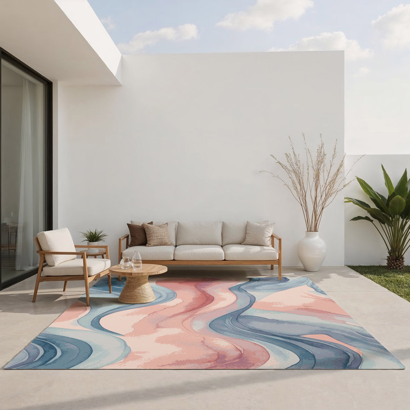 Tapis intérieur et extérieur Gentle Drift, Rectangle 9 pi x 12 pi