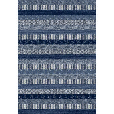 Tapis bleu à rayures Mariah