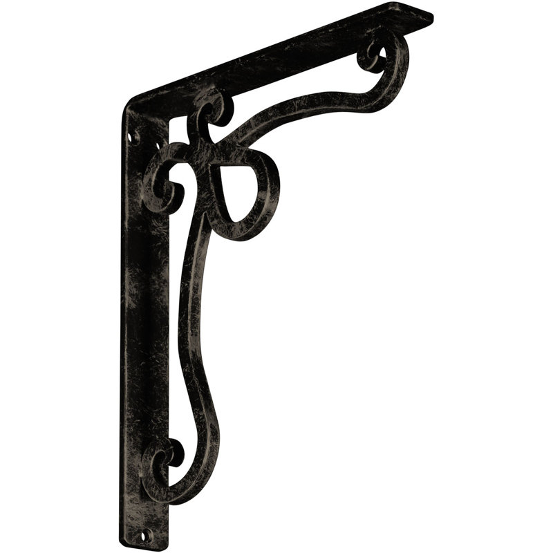 Support en fer forgé Orleans, Or pâle antique, H 12 po x l 1,5 po x P 10 po
