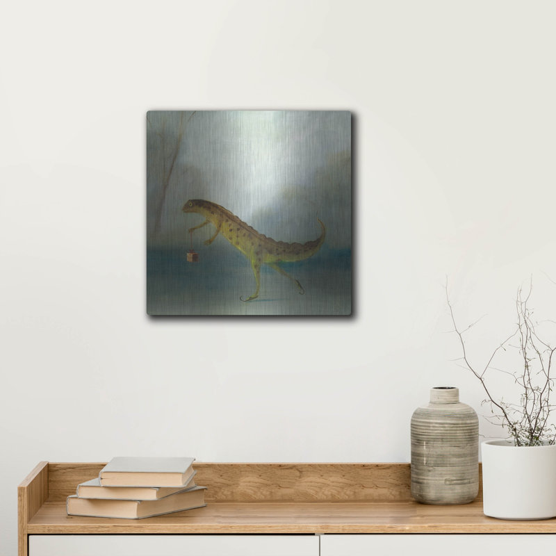 «The Yuletide Newt» par DD McInnes, H 12 po x l 12 po