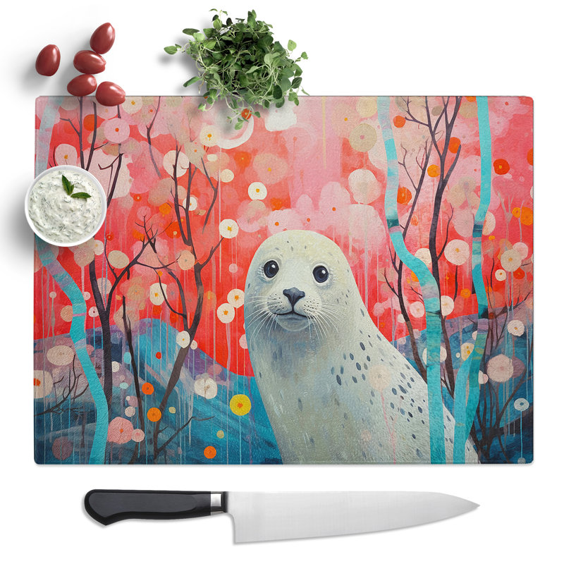Seal Contemporary  Glass Chopping Board