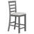 Seavyn 5-Piece Rustic Dining Set with Solid Rubber Wood and Woven Fabric Seating-117431343-117431344
