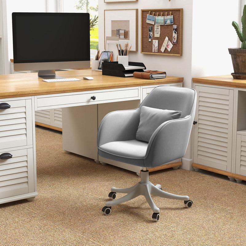 Allysin Office Chair with Lumbar Massage Pillow, Grey