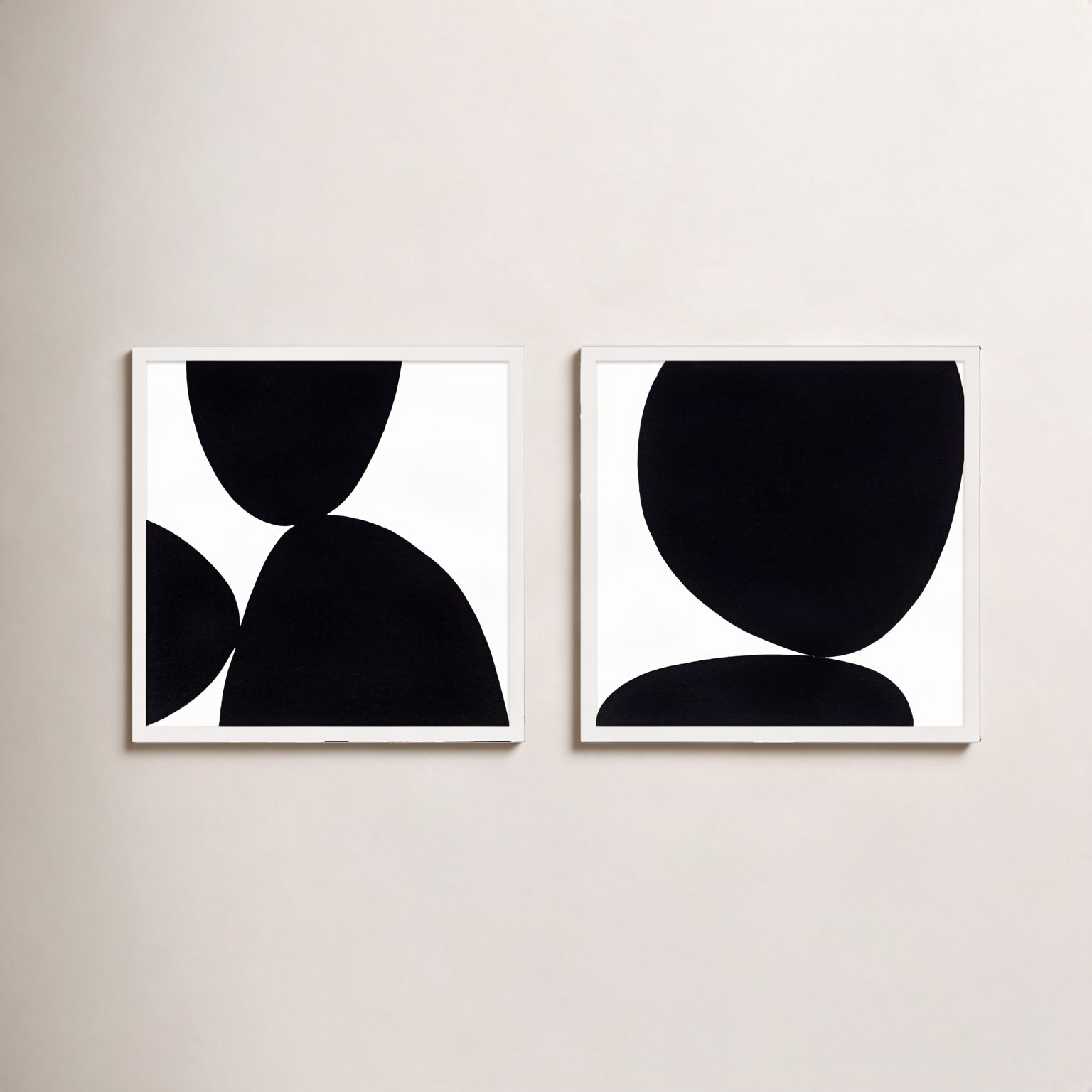 Black Ink by Lee Lessem, 36" H x 36" W x 1.25" D, White Framed
