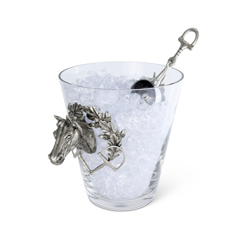 Seau à glace en verre soufflé à la main Équestre