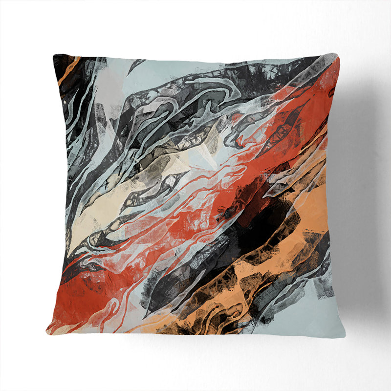 Abstract Square Cushion, Stone, 40 x 40 cm