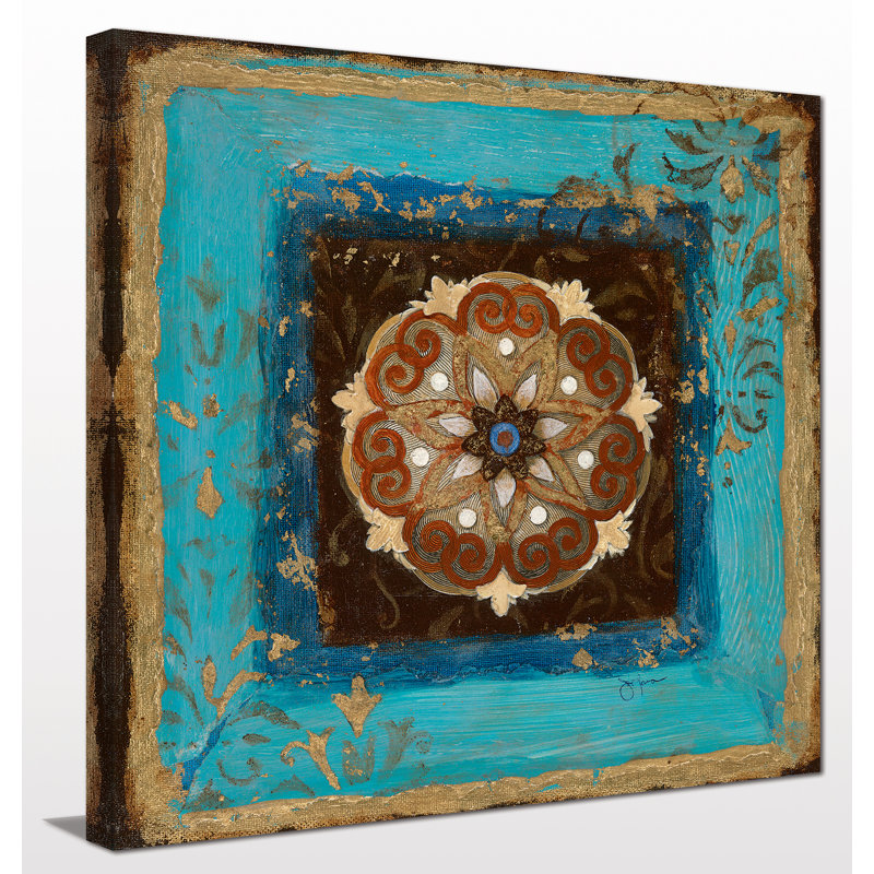 «Exotic Medallion II», reproduction d'art sur toile tendue, H 18 po x l 18 po