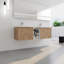 Meuble-lavabo écologique de 60 po avec portes à fermeture en douceur, lavabo et grandes tablettes de rangement, parfait pour les salles de bain modernes