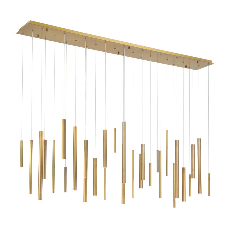 Lustre 30 lumières DEL Santana, Laiton