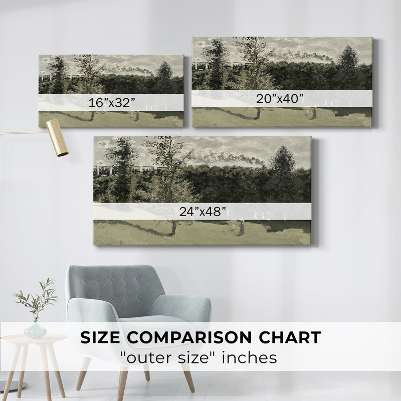 Série paysage - DCLxxix - Toile tendue avec châssis - Prêt à accrocher, H 16 po x l 32 po