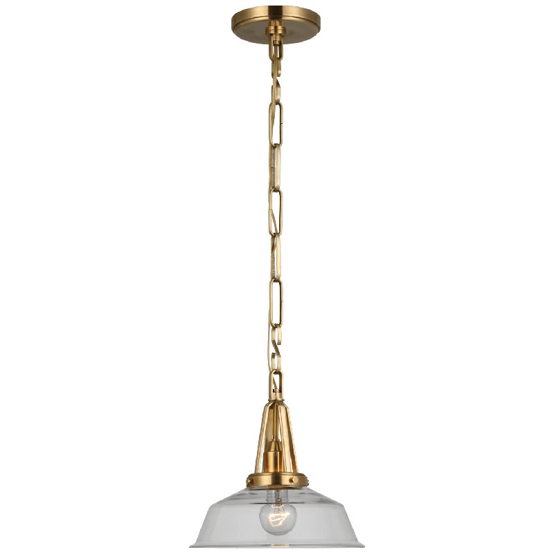Chapman & Myers Layton Pendant, 82.38" H x 10" W x 10" D, Antique Burnished Brass
