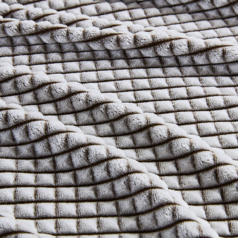 Carved Plush Standard Throw Blanket, Brown, 90" W x 66" L