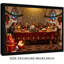Art mural noir encadré rétro du Père Noël - impressions de décorations de scène religieuse de Noël-1563998069