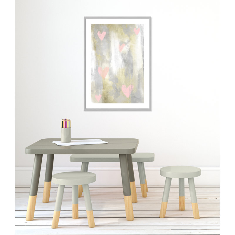 Décoration murale 1 enfant love explosion, H 35,5 po x l 25,5 po x P 1,19 po, Encadré de boîte argent