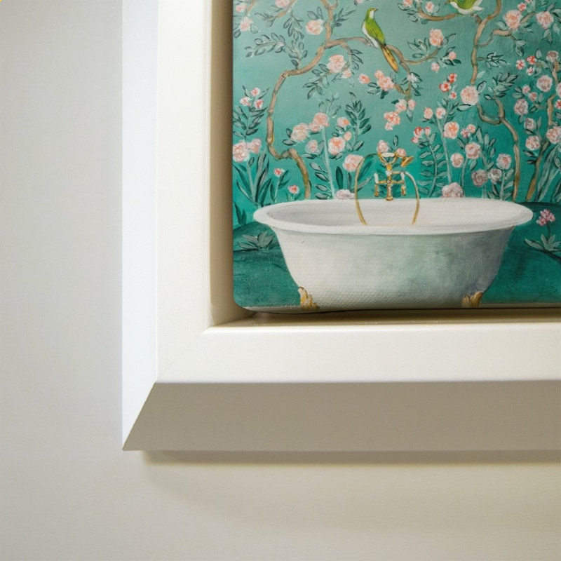 «Chinoiserie Bath II» par Julia Purinton - Impression sur toile, White