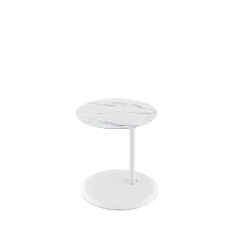 End Table, White, White