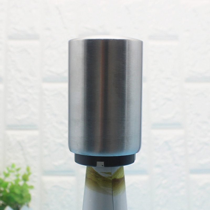 Ouvre-bouteille d'eau automatique Ouvre-bouteille de presse Ouvre-bouteille de bière en acier inoxydable multifonctionnel