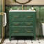 Armoire de salle de bain 30 po avec lavabo en céramique, bois de pin massif, 3 tiroirs, aspect classique 3, attrait