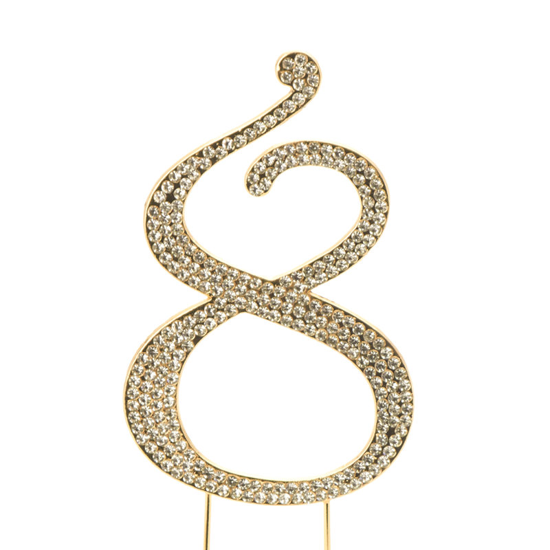 Surmatelas à gâteaux 8" rhinestone, Or