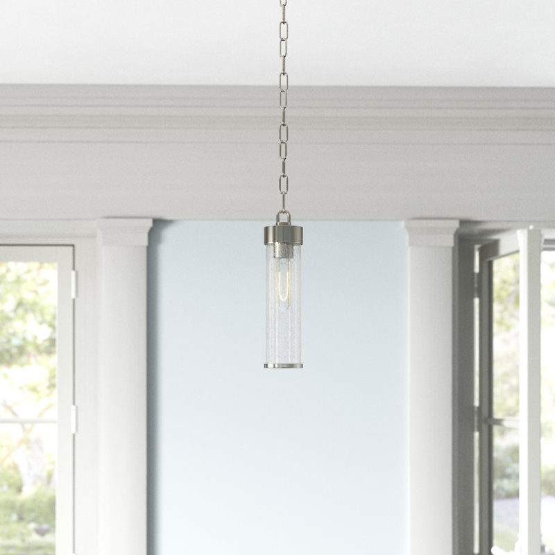 Luminaire suspendu 1 lumière Soriano, Nickel poli