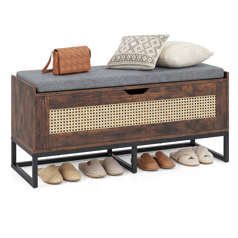 16 - Pair Shoe Storage Box, Rustic Brown