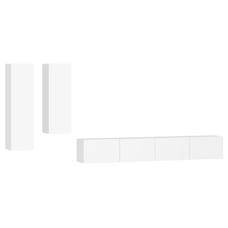 Evelien Unfinished Floating TV Stand, White