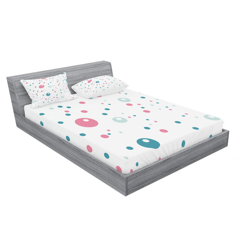Microfiber Abstract Sheet Set, Queen Sheet Set with Fitted Sheet
