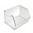 Azar Displays Small Clear Stackable Bin, 4-pack