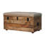Coffre de rangement en cuir beige