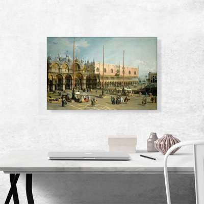 " The Square Of Saint Mark's Venice " by Canaletto Painting Print