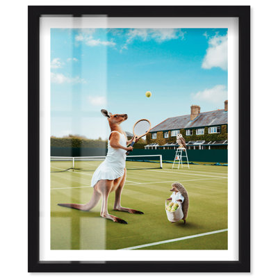 Animal Match Day Shadowbox Print Animal Glam Art by Notoriart, Black Frame, 46"H x 37"W