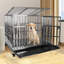 Cage pour chien Amberjo en acier inoxydable avec cage verrouillable-387443947