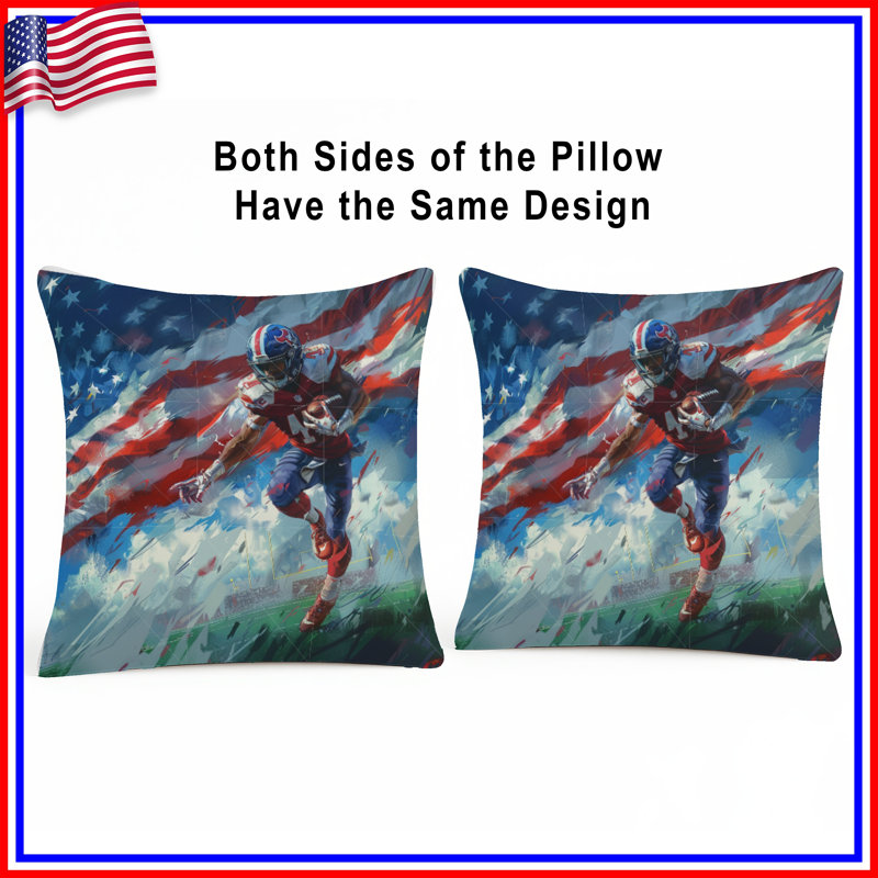 Coussin Football, 14 X 14 pouces