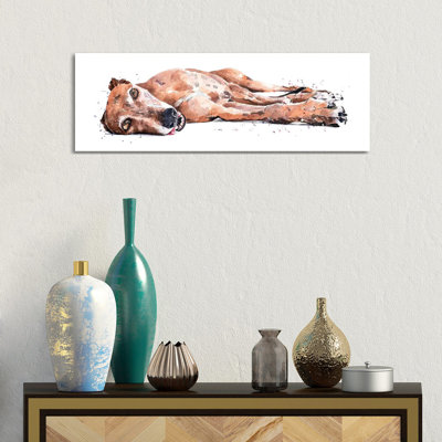 Greyhound - Wrapped Canvas Panoramic Painting