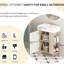 Meuble-lavabo compact à fermeture en douceur 21,6 po, étagère ouverte et meuble-lavabo en céramique teinté avec évier, bois imperméable, nécessitant peu d'entretien