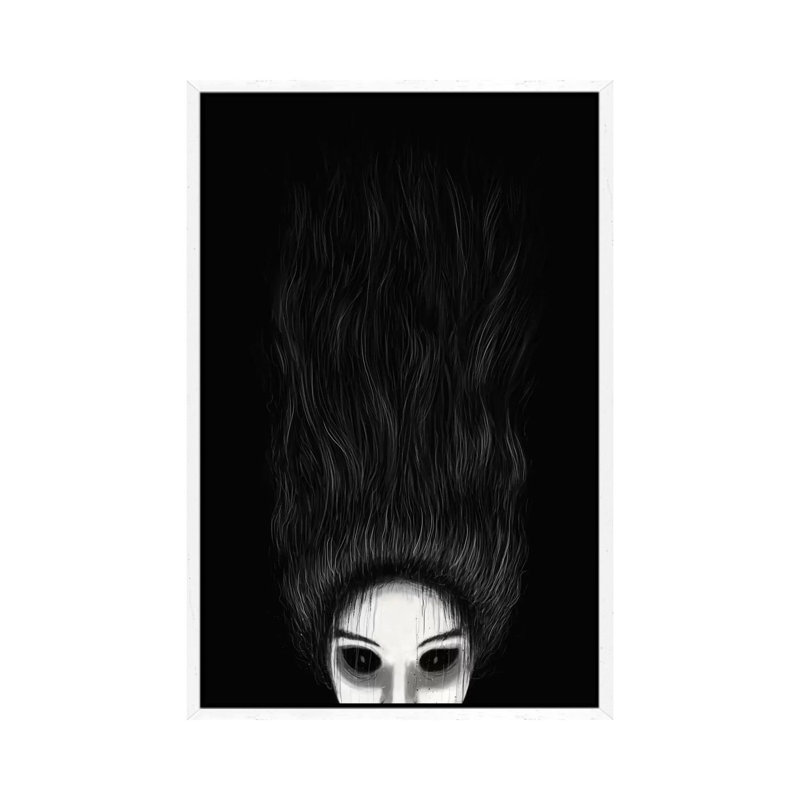 Haunted 1 Piece Wall Art on Canvas, 66.04cm H x 45.72cm W x 3.81cm D, White Framed