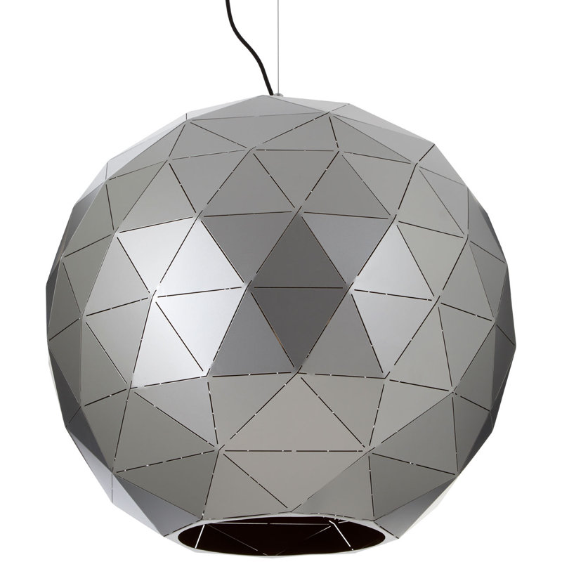 Cosima 4 - Light Black/Gold Geometric Pendant, Silver/Gold