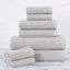 Collection de serviettes à bordure à carreaux en coton 8 pièces Soho Spa-884845777-808814724