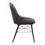 Ensemble de 2 chaises d'appoint Abraham en tissu gris foncé et finition noire