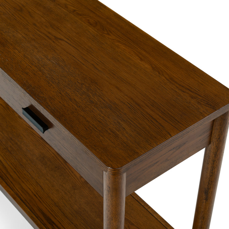 Jaylessa Wood 2 Drawer Console Table, Medium Oak