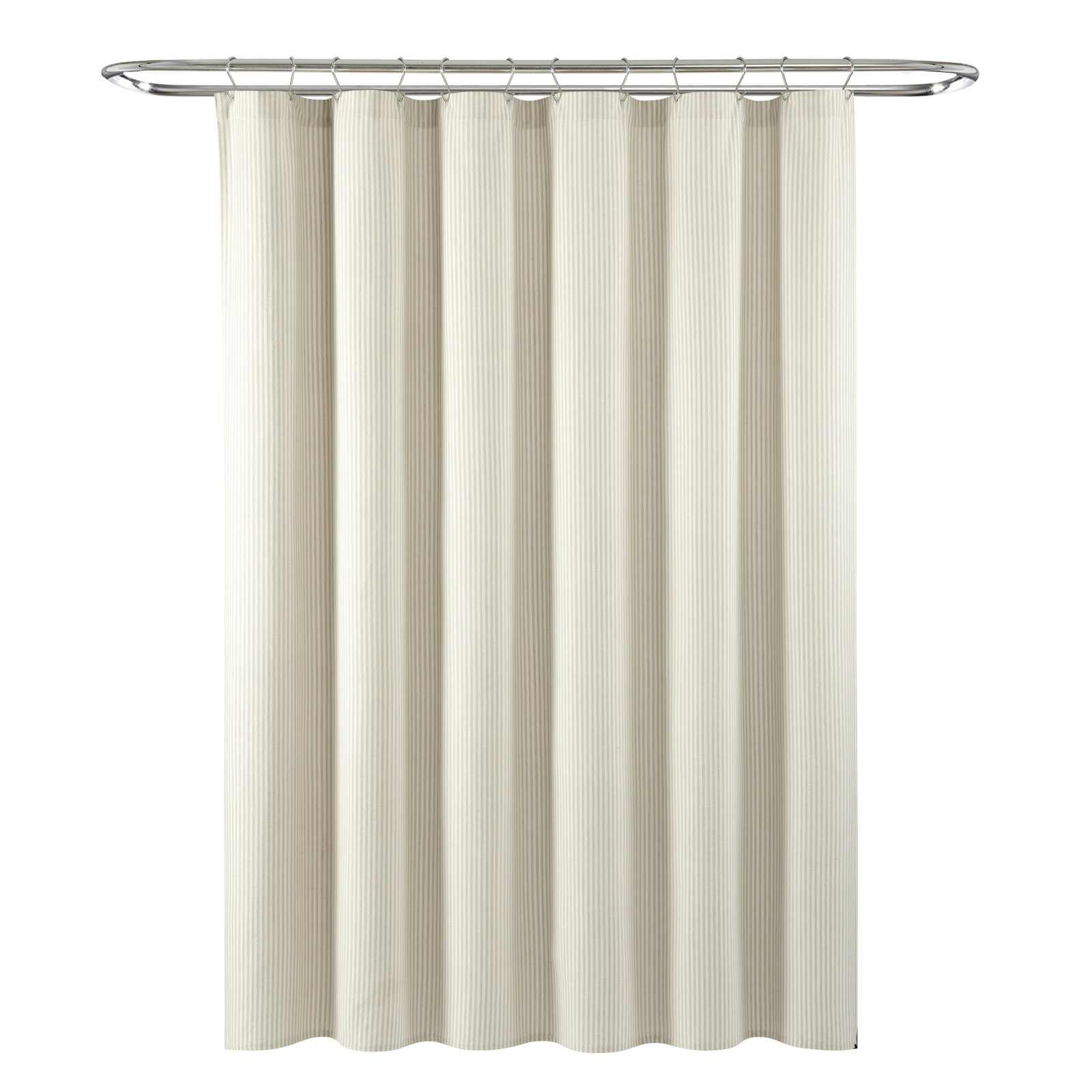 Bruno Striped Shower Curtain, Beige
