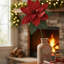 Poinsettia scintillant 33,5 po avec feuilles rouge-1508521887-1508521881