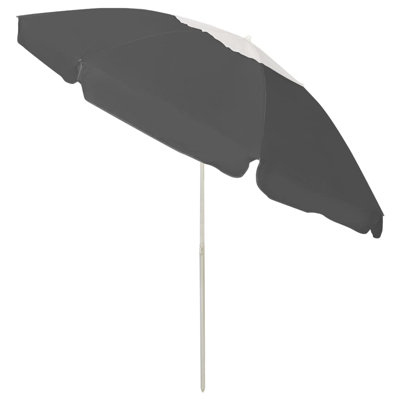 Kase 240 cm W X 240 cm D Round Beach Parasol with Manual Lift