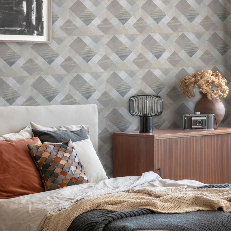 Superfresco Easy Kaleidoscope Geometric Wallpaper, Beige