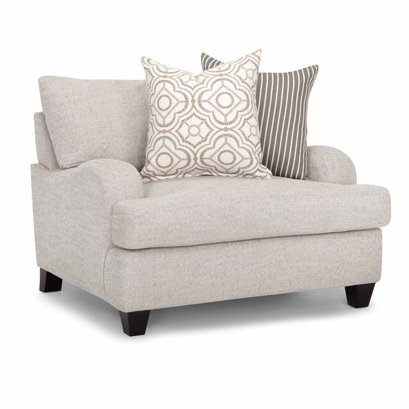 Somerville Upholstered Armchair, Taupe Polyester Blend