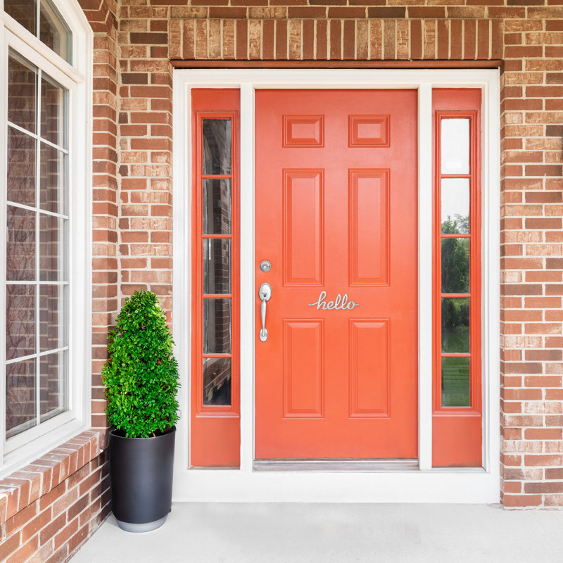 «Hello Door Greeting», Nickel satiné