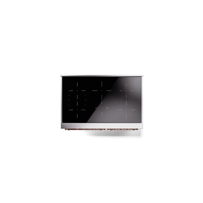 ILVE Nostalgie II 40 in Induction Range, Stainless Steel/Copper