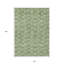 Tapis extérieur lavable à motif géométrique vert et ivoire 10 pi x 14 pi